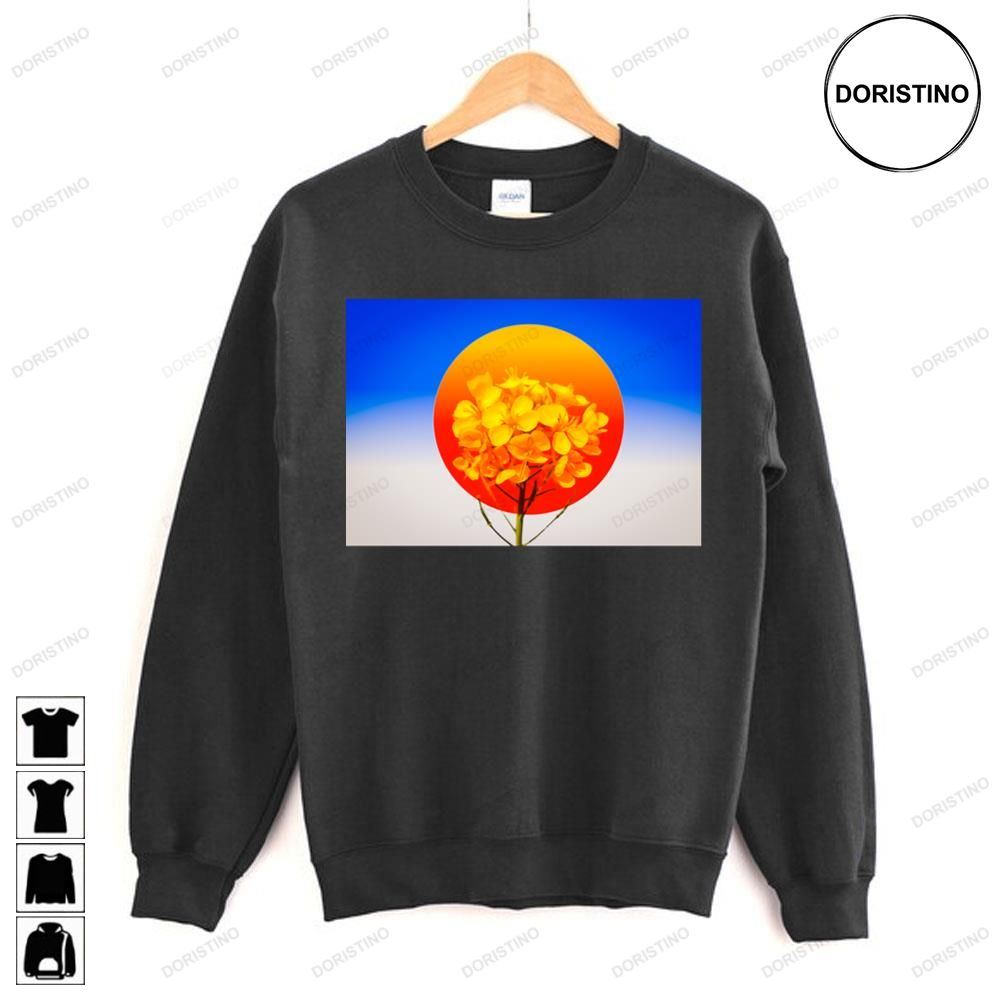 Beautiful Mustard Flower On The Background Of The Sunset Moon Limited Edition T-shirts